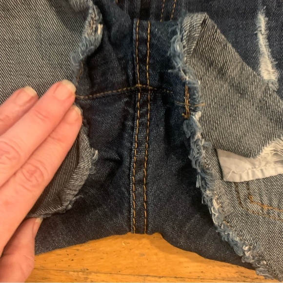 Zara Boho Festival Booty Shorts Distressed Denim High-Rise Women’s 8 - Picture 8 of 9
